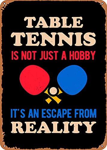 Table Tennis History - Table Tennis Funny Vintage Look Metal