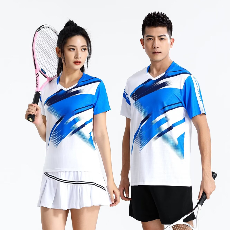 Table Tennis Logo - White Blue Table Tennis Clothes Men