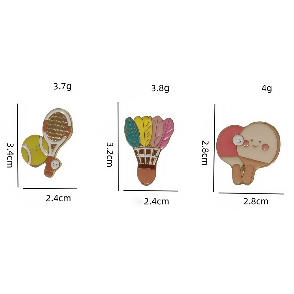 Zinc Alloy Brooches Stylish Ba - đánh giá và giá Table Tennis Logo