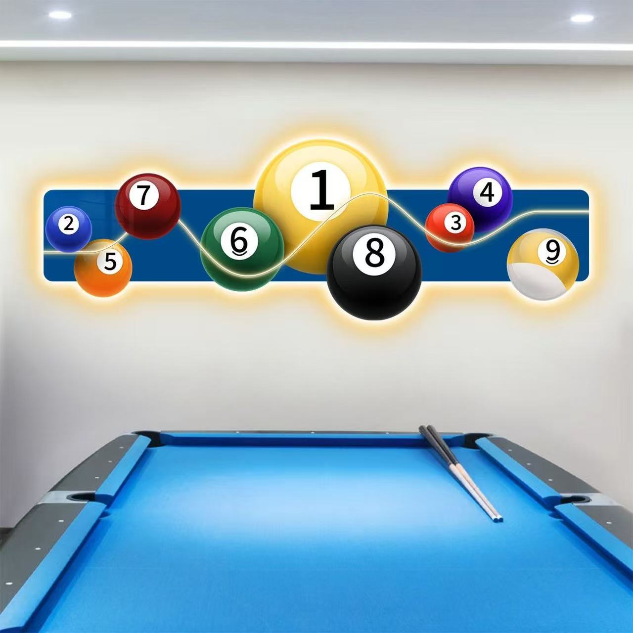 Billiards Hall Decoration Pain - đánh giá và giá Hall Table Tennis