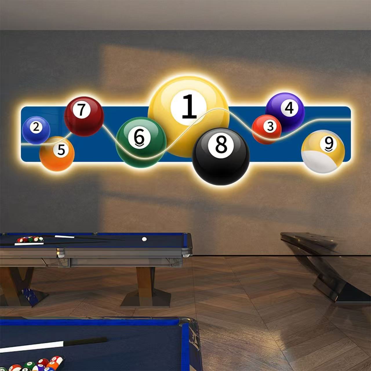 Billiards Hall Decoration Pain - đánh giá và giá Hall Table Tennis